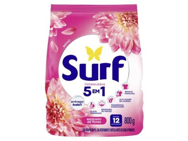 Lava-Roupas Pó Explosão de Flores Surf 800g