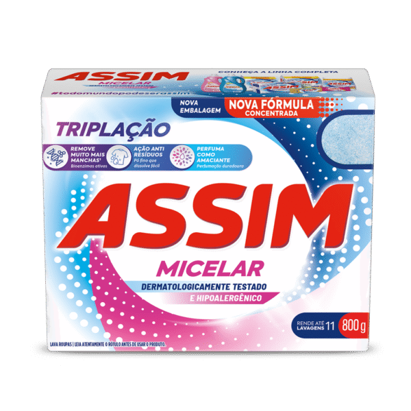 Lava Roupas em Pó Assim Micelar 800g