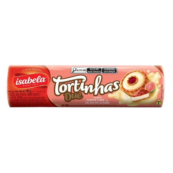 BISCOITO ISABELA TORTINHAS CHEESE CAKE COM GELEIA DE GOIABA 140g